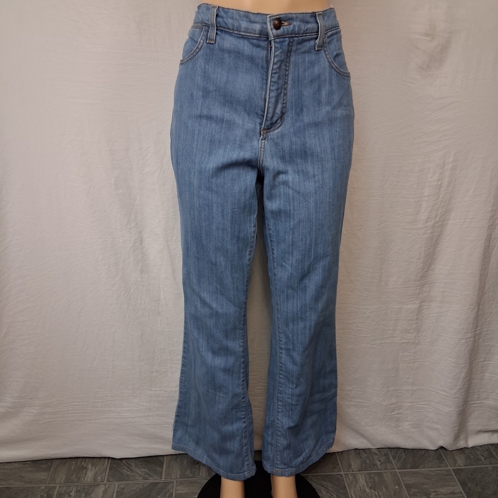 NYDJ Light Blue High-Rise Flare Jeans Size 12